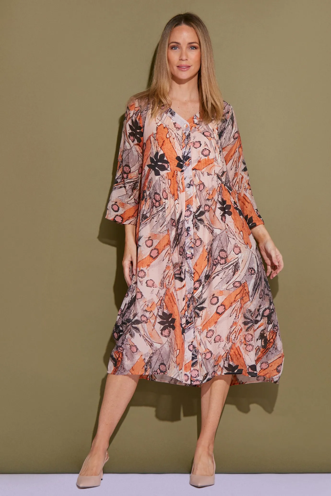 Divina Dress - Autumn Print