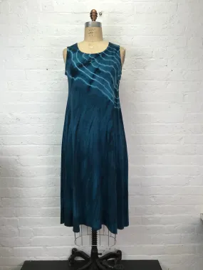 Eileen Midi Tank Dress in Malachite Geode