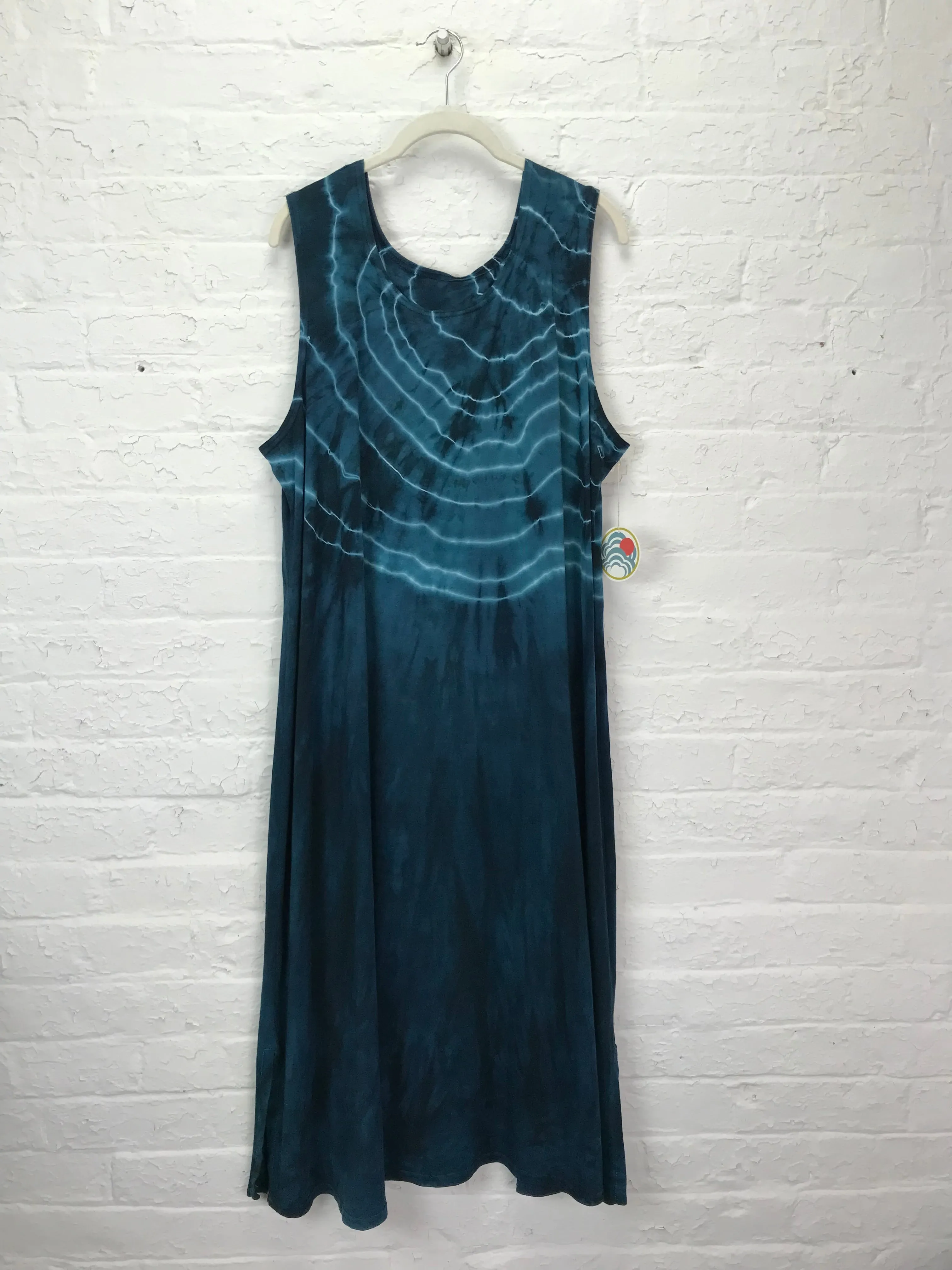 Eileen Midi Tank Dress in Malachite Geode