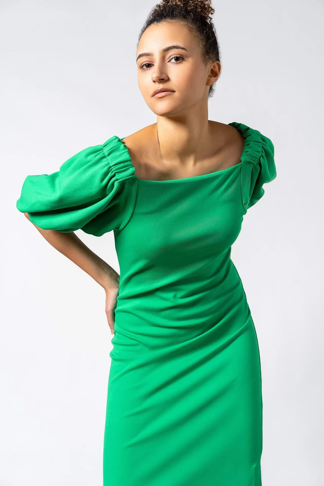 Emahoy Midi Dress Grass