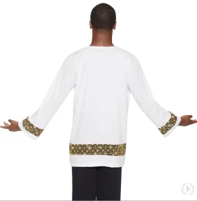 Eurotard - Unisex Divine Royalty Praise Tunic - Adult (85134) - White/Gold