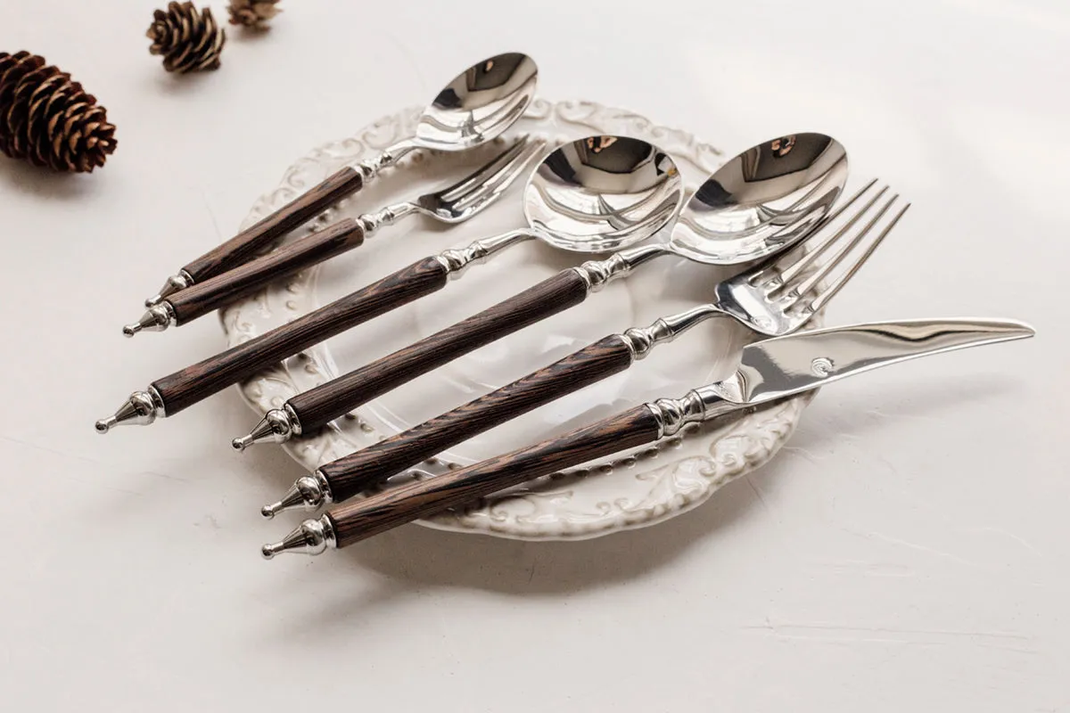 Exquisite Wooden Handle Cutlery Set