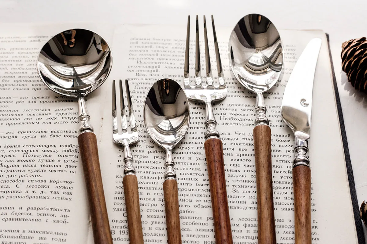 Exquisite Wooden Handle Cutlery Set