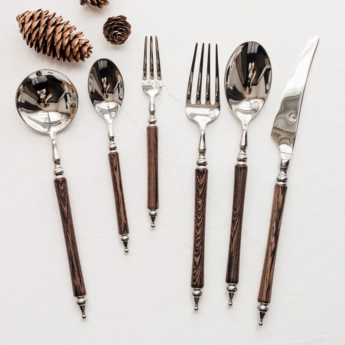 Exquisite Wooden Handle Cutlery Set