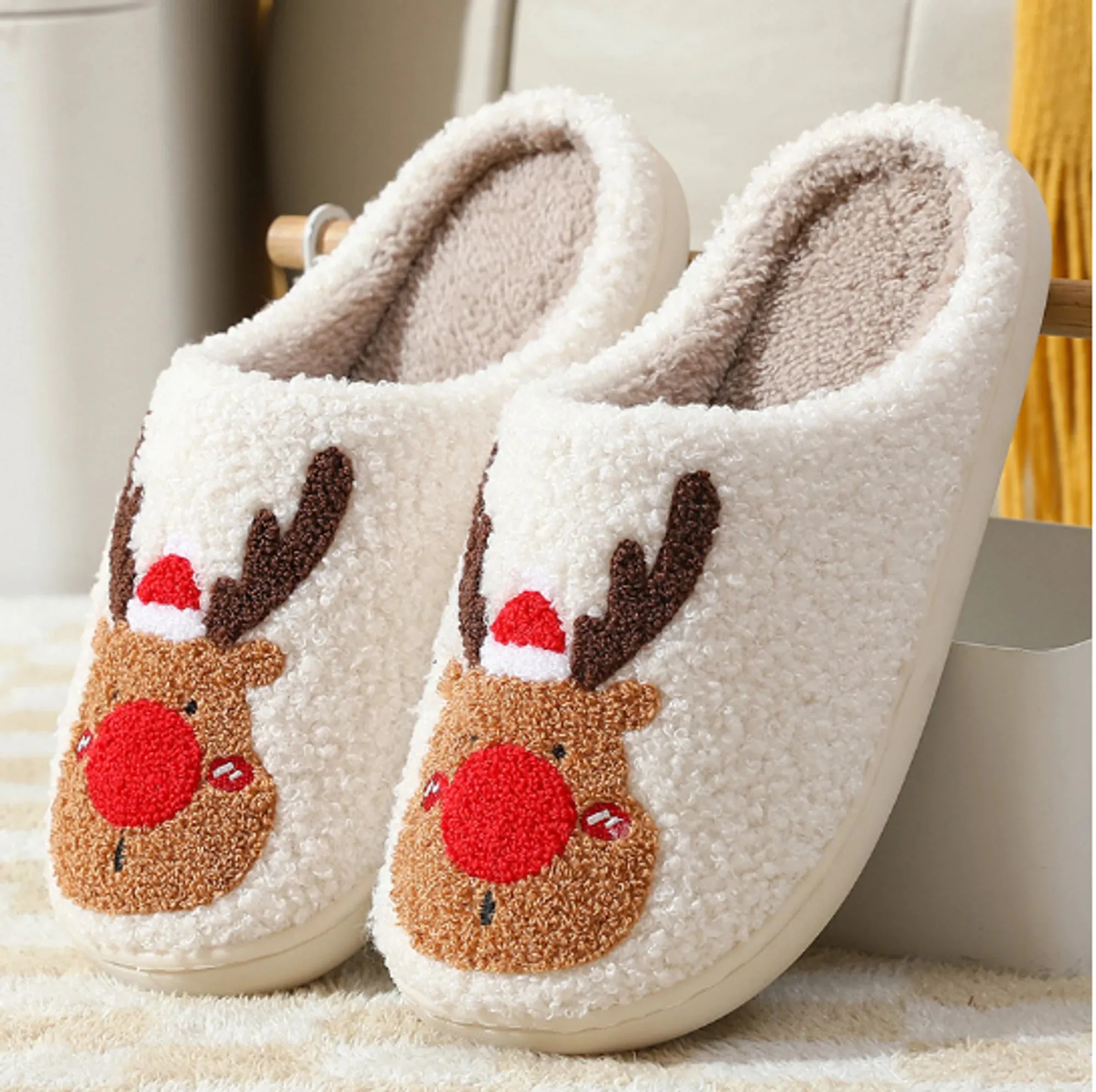 Festive Cozy Christmas Slippers