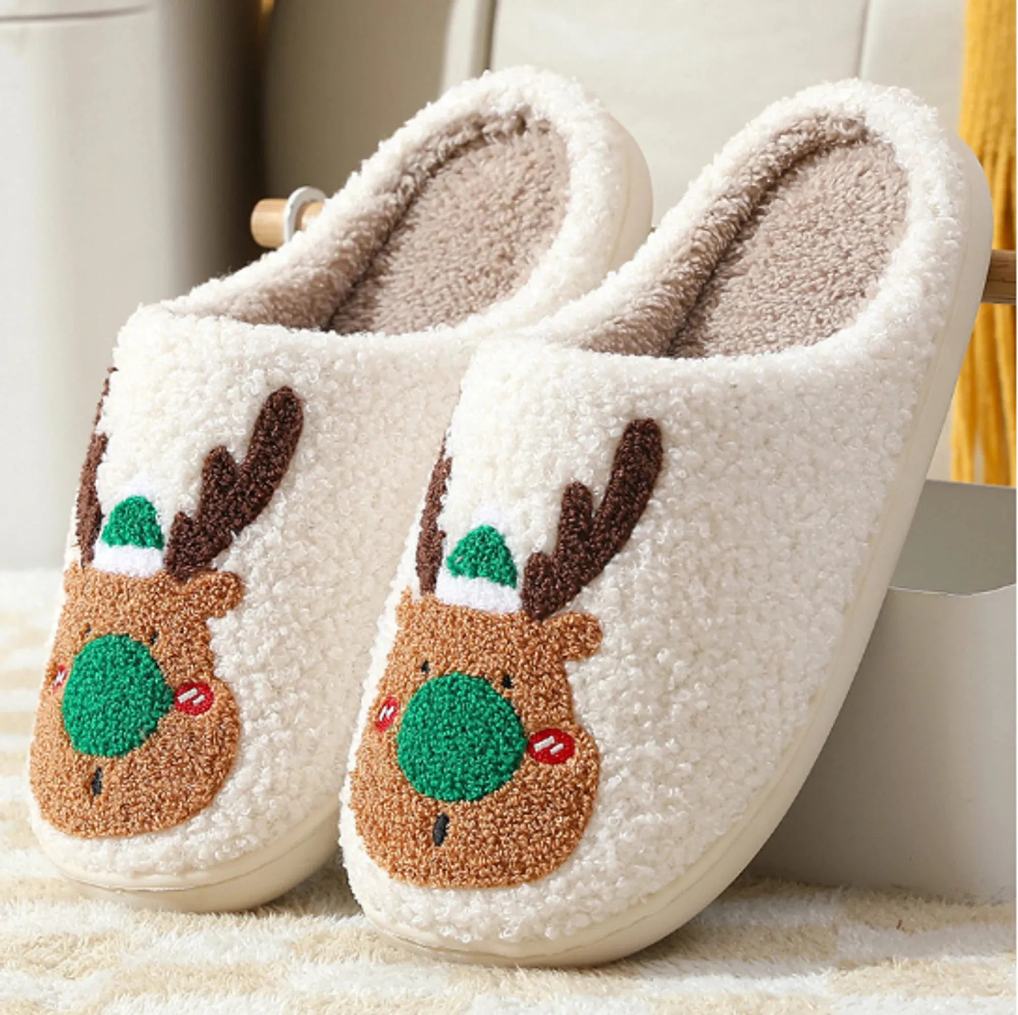 Festive Cozy Christmas Slippers