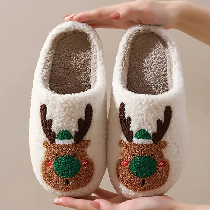 Festive Cozy Christmas Slippers