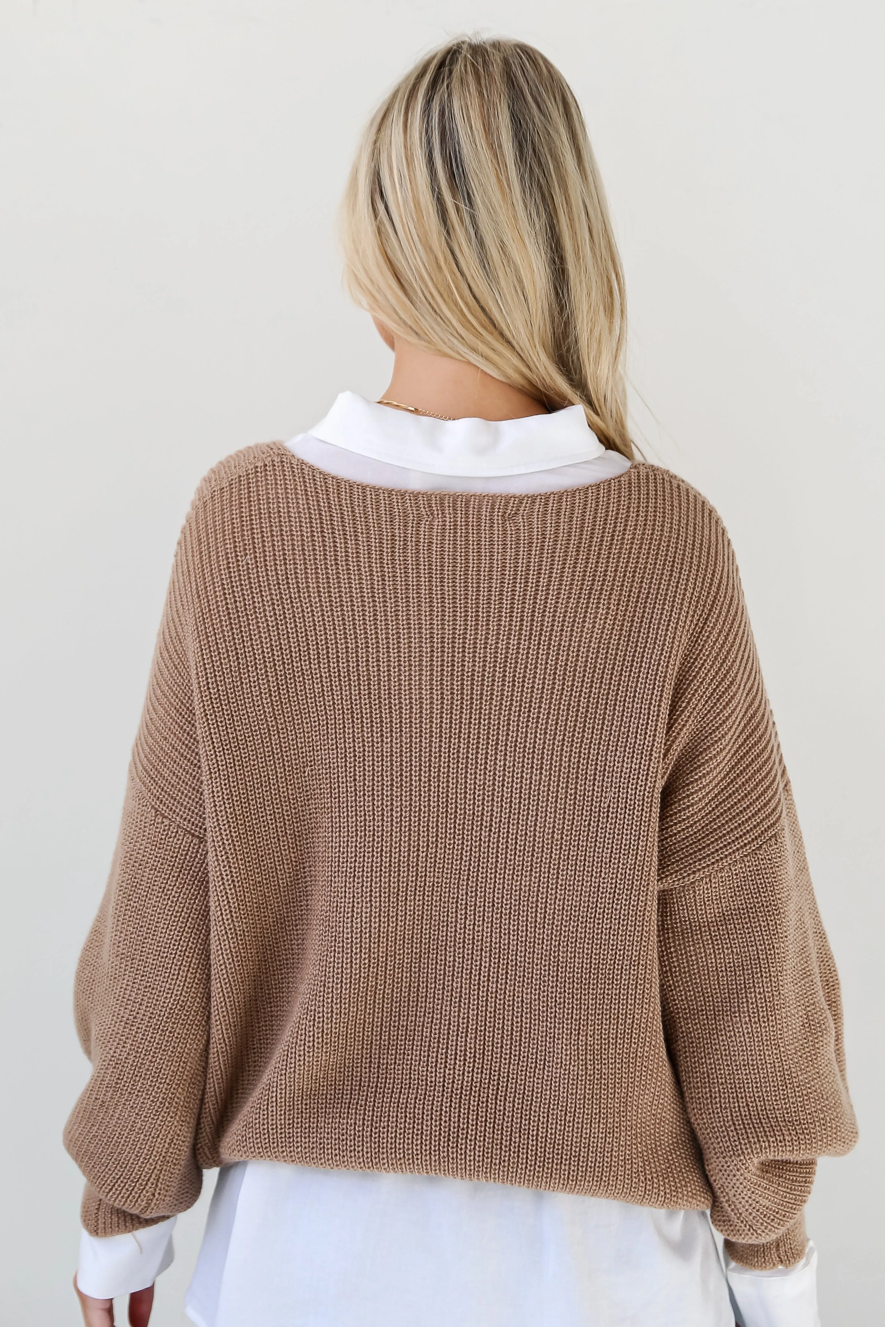 FINAL SALE - Adored Effect Beige Oversized Sweater