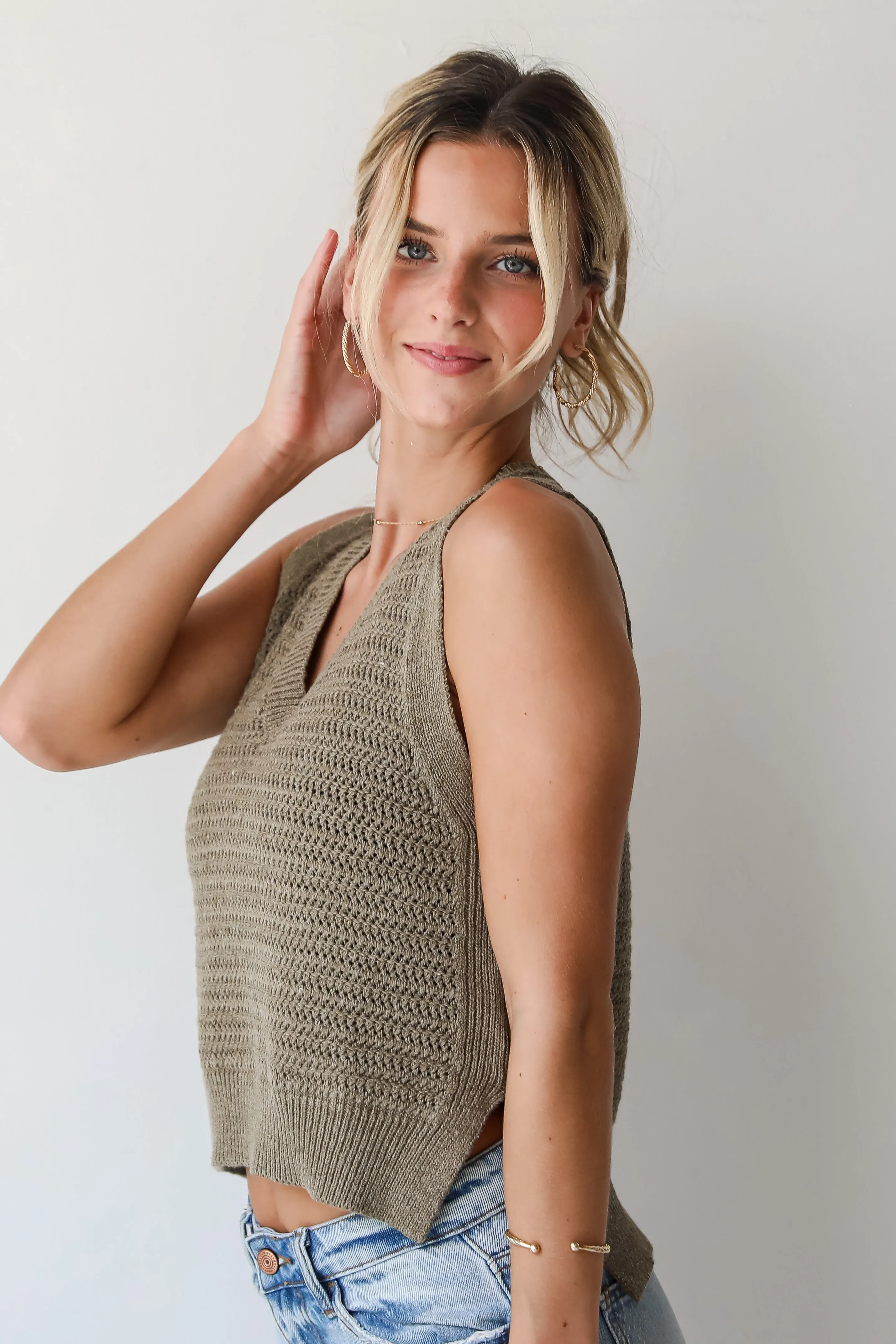 FINAL SALE - Casual Coziness Sweater Tank