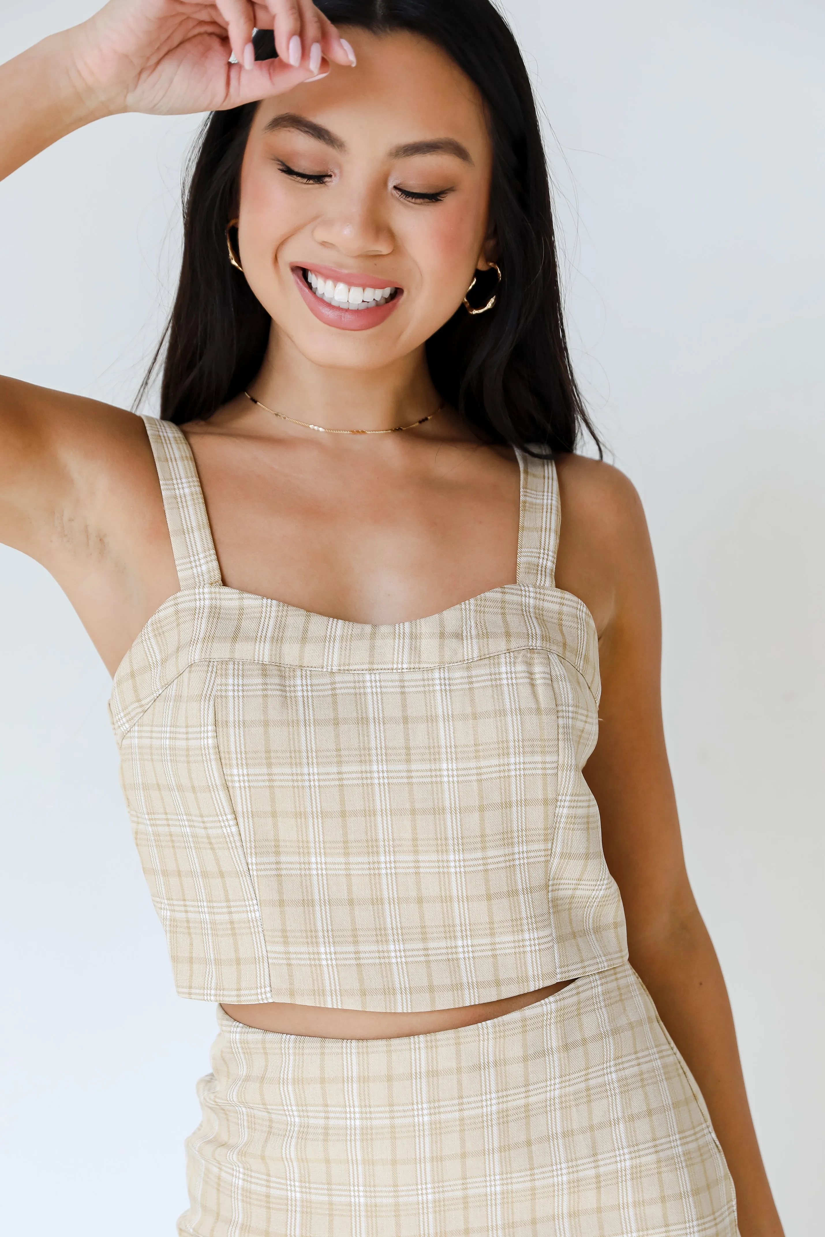 FINAL SALE - Preppy Perfection Plaid Crop Top