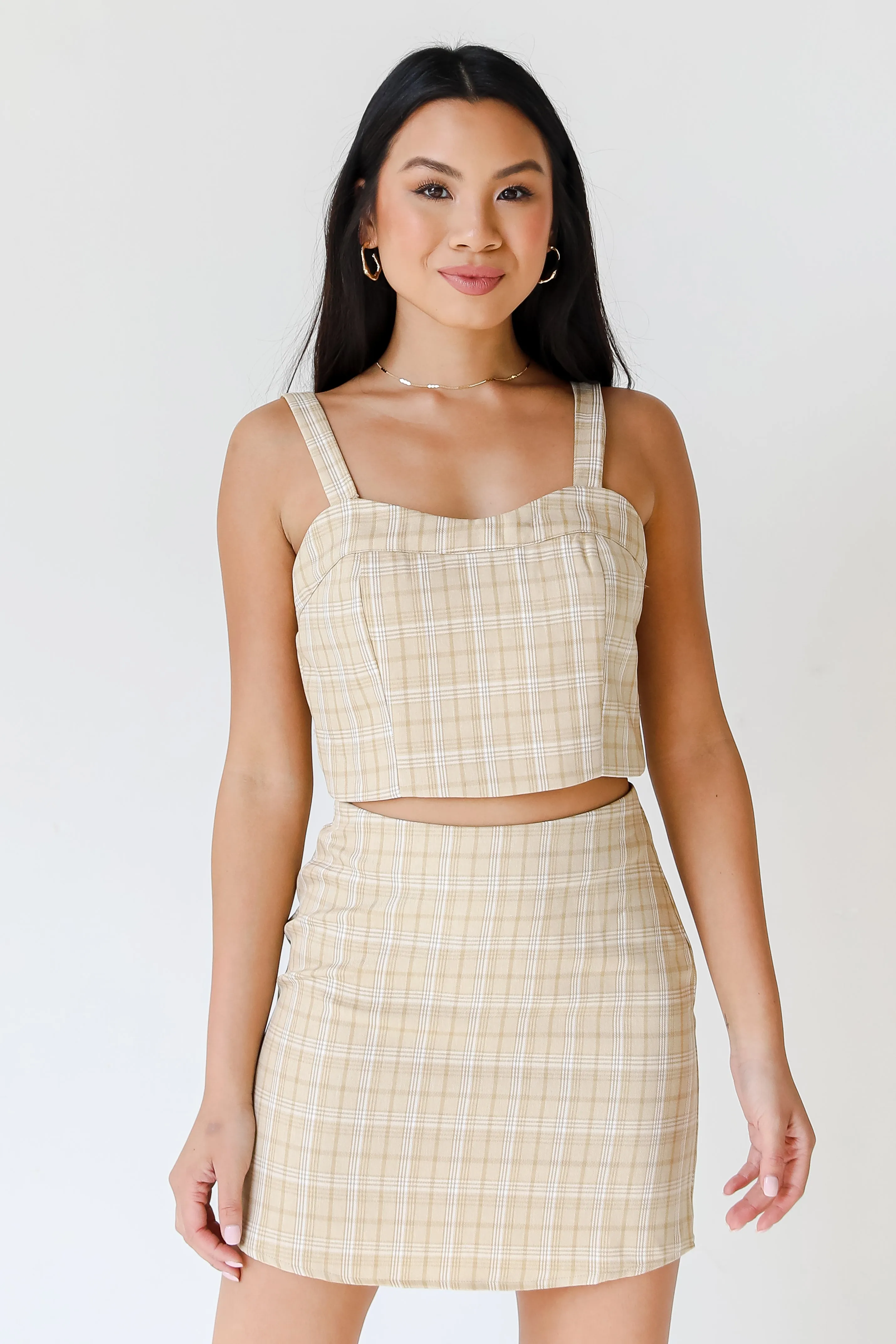 FINAL SALE - Preppy Perfection Plaid Crop Top