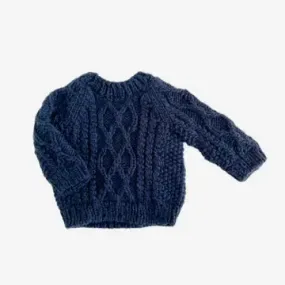 Fisherman Sweater, Navy | Baby & Kids Clothing