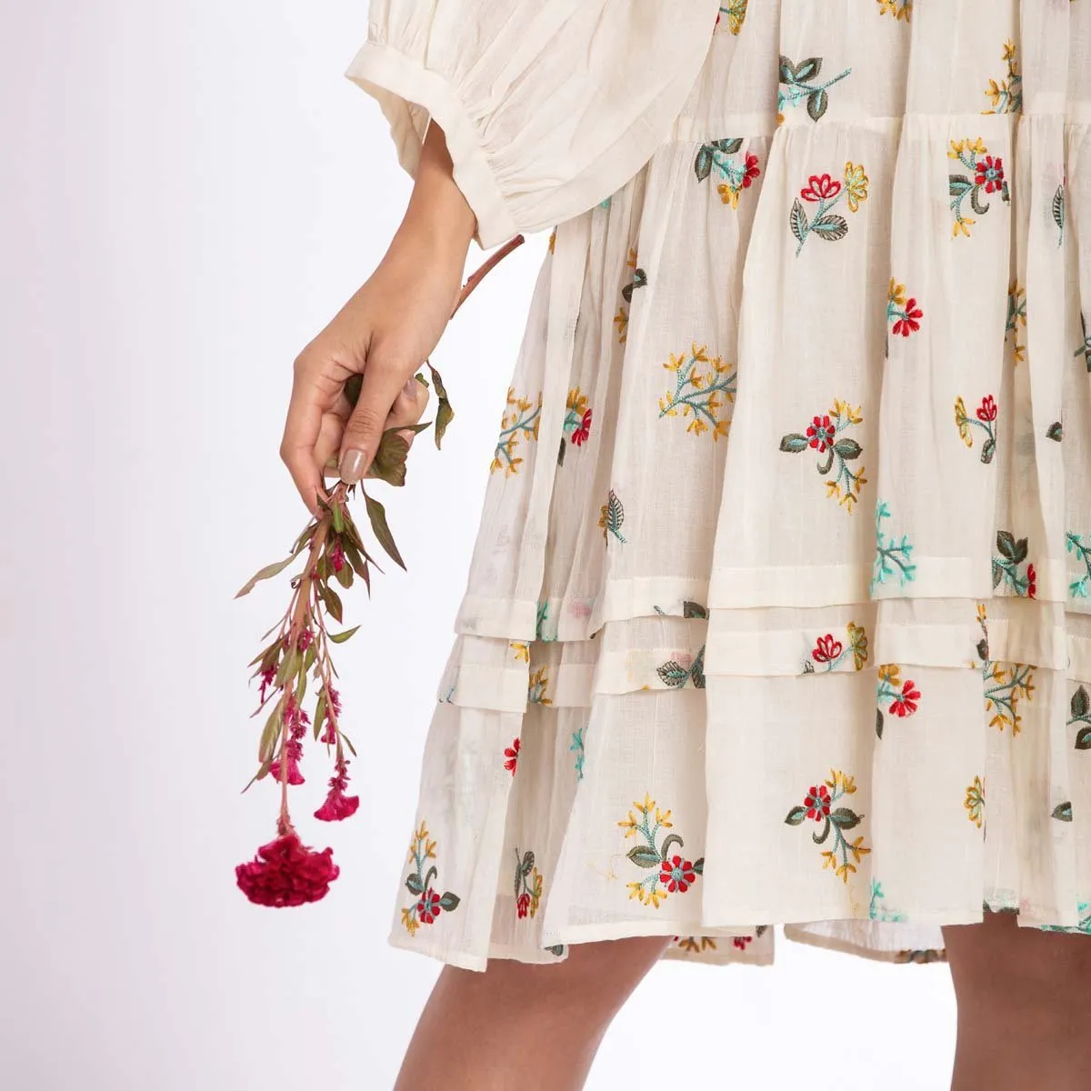 Flower Field Mid length Dress