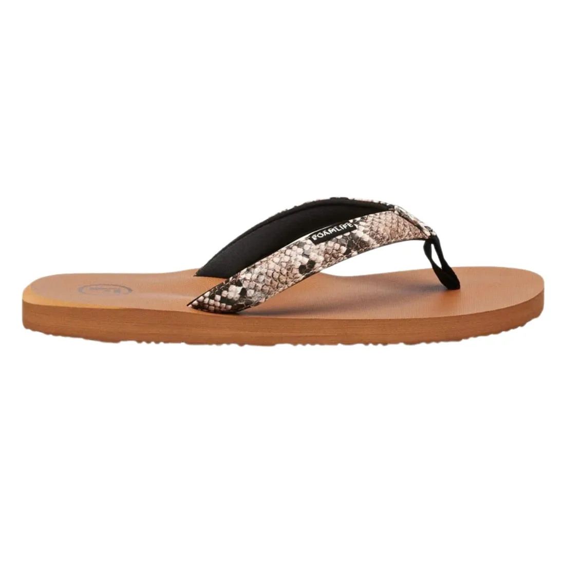 Foamlife Womens Selene Flip Flop Sandals - Latte Brown