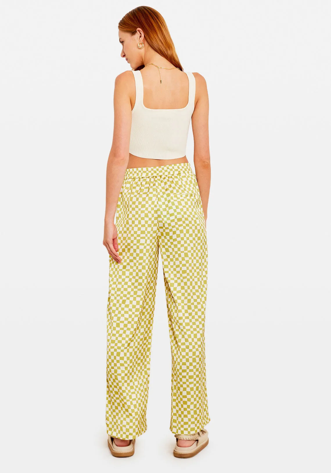 FONDA PANTS GREEN WHITE