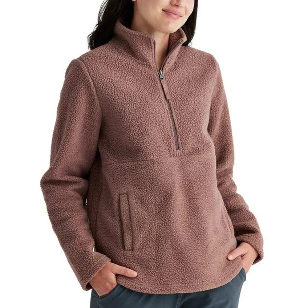 Free Fly Women's Bamboo Sherpa Fleece 1/2 Zip Pullover