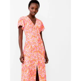 French Connection Cass Delphine Midi Dress Persimmon 71WEK