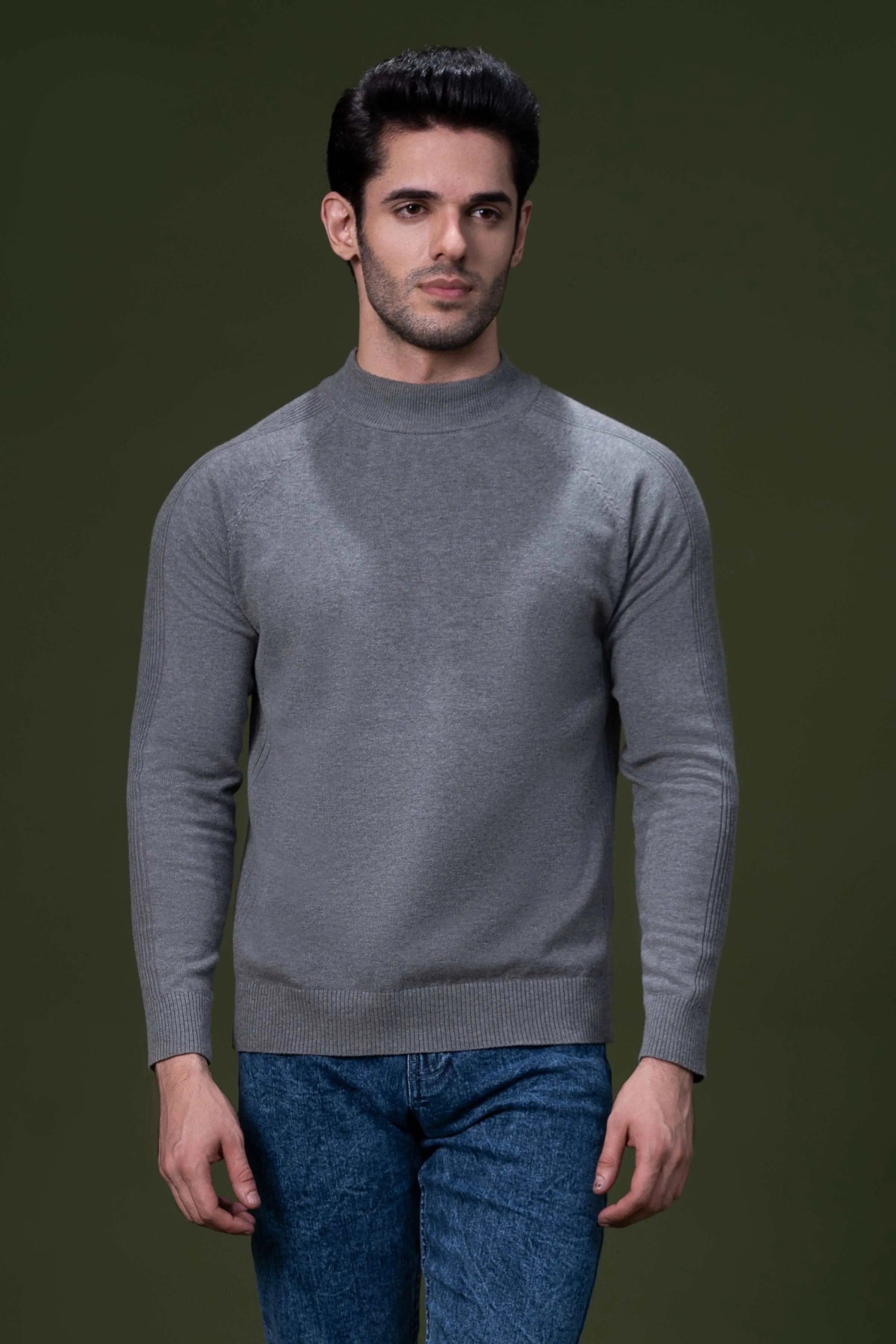 FULL SLEEVE SWEATER GREY