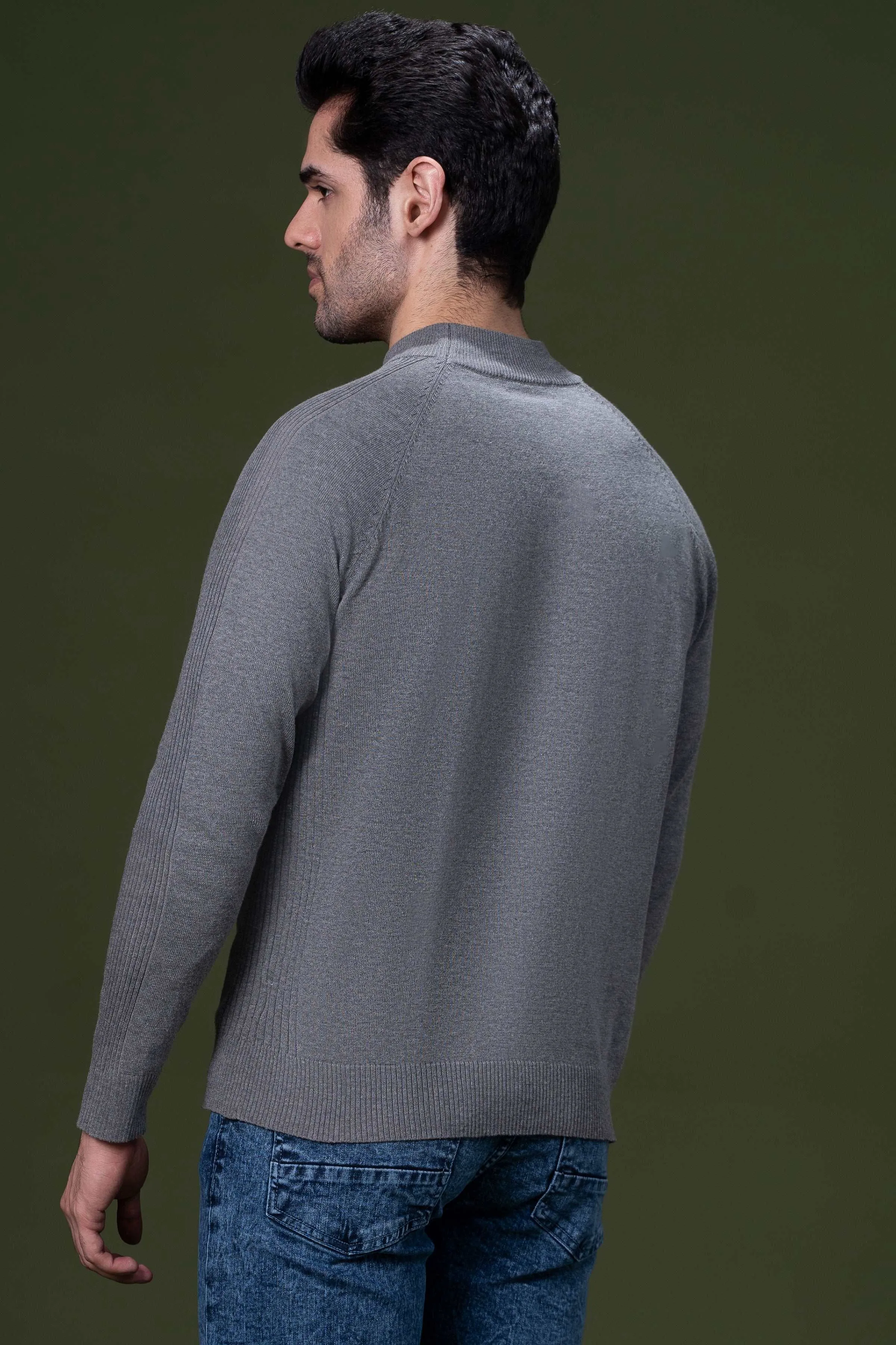 FULL SLEEVE SWEATER GREY