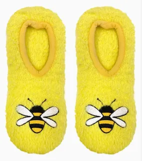 Fuzzy Slipper Bee Socks