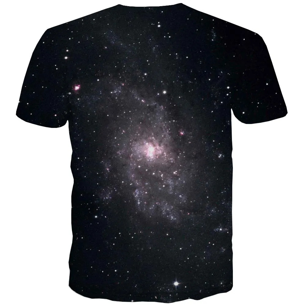 Galaxy T-shirt Men Planet Tshirts Casual Starry Sky Tshirts Cool Colorful Shirt Print Harajuku Tshirts Novelty