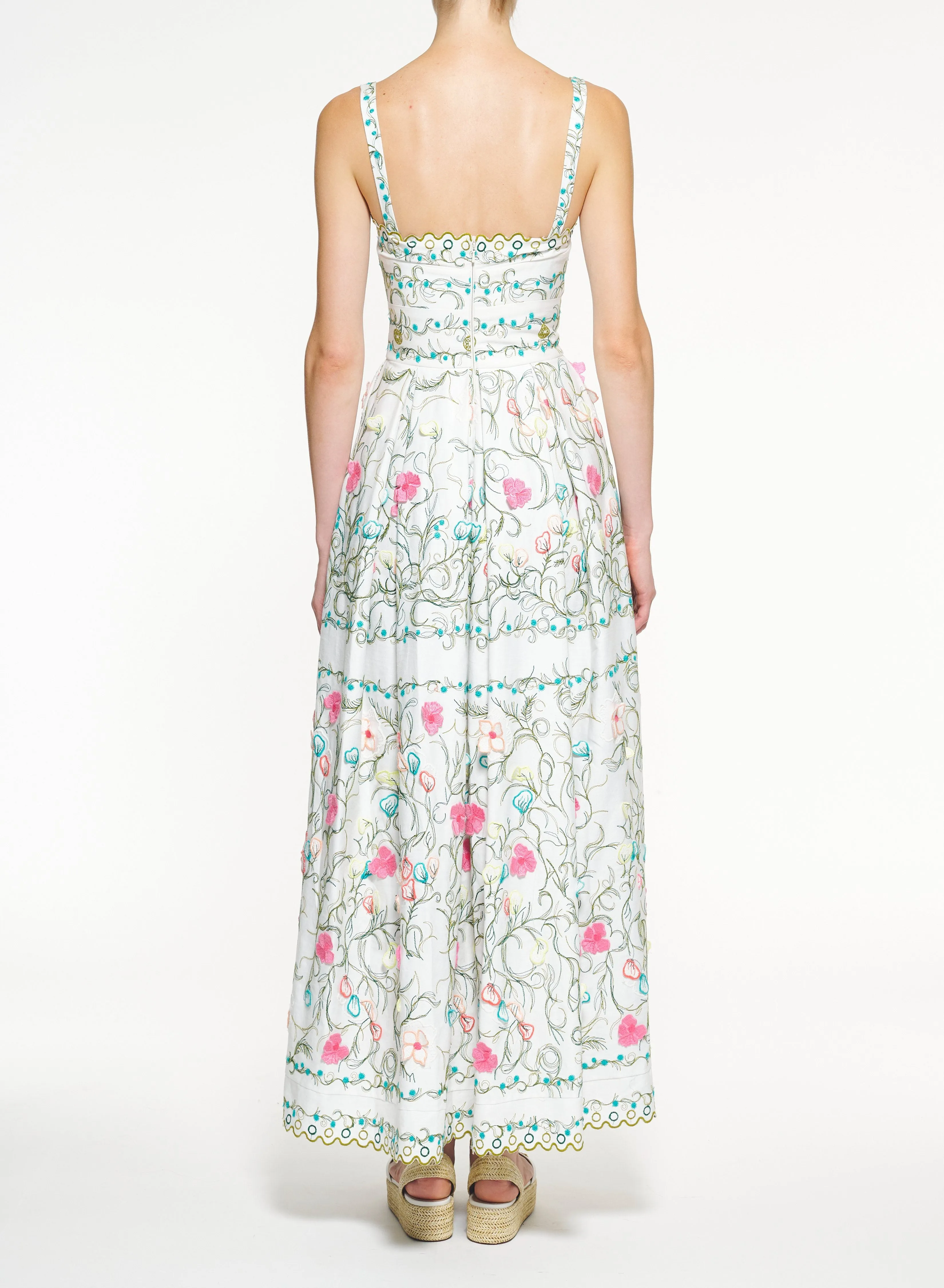 Garden Embroidered Cotton Dress