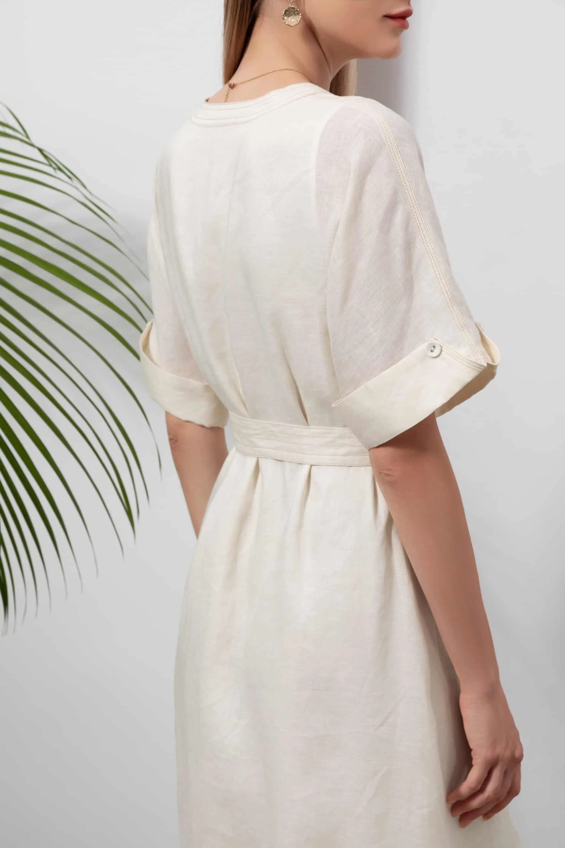 GDS Marceline Linen Dress | Lily White