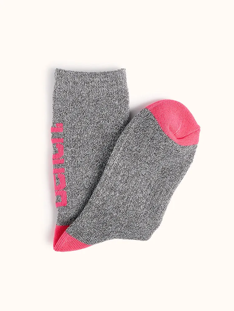 Girls' Full Cushion Crew Boot Socks (2 Pairs) - Pink