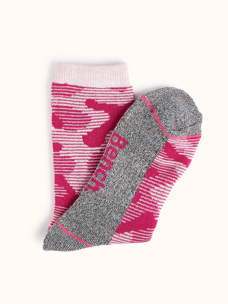 Girls' Full Cushion Crew Boot Socks (2 Pairs) - Pink