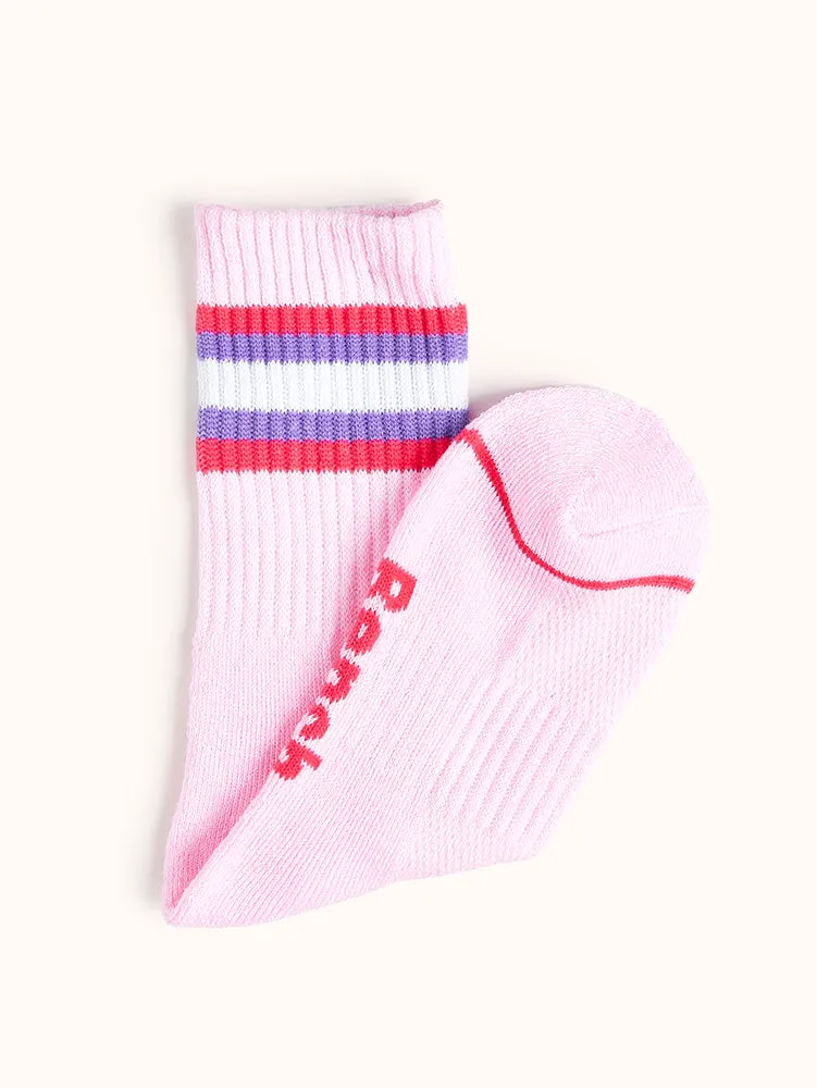 Girls' Half Cushion Crew Socks (4 Pairs)