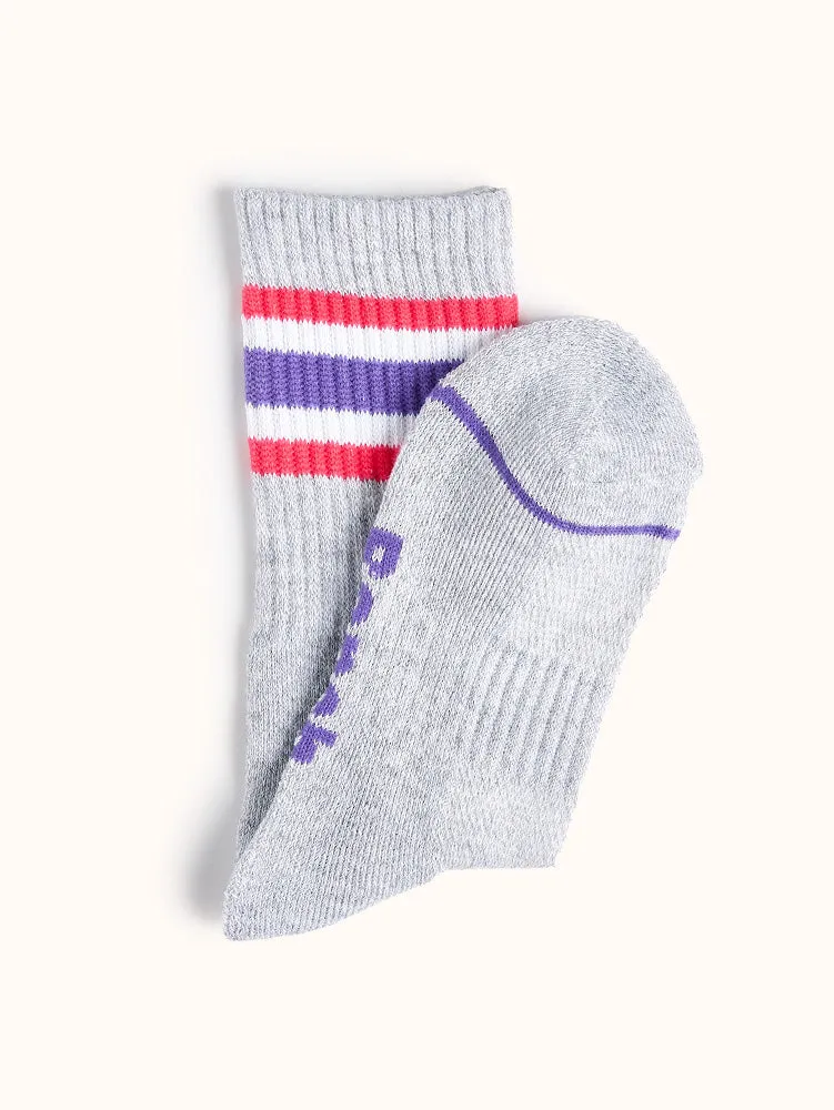 Girls' Half Cushion Crew Socks (4 Pairs)