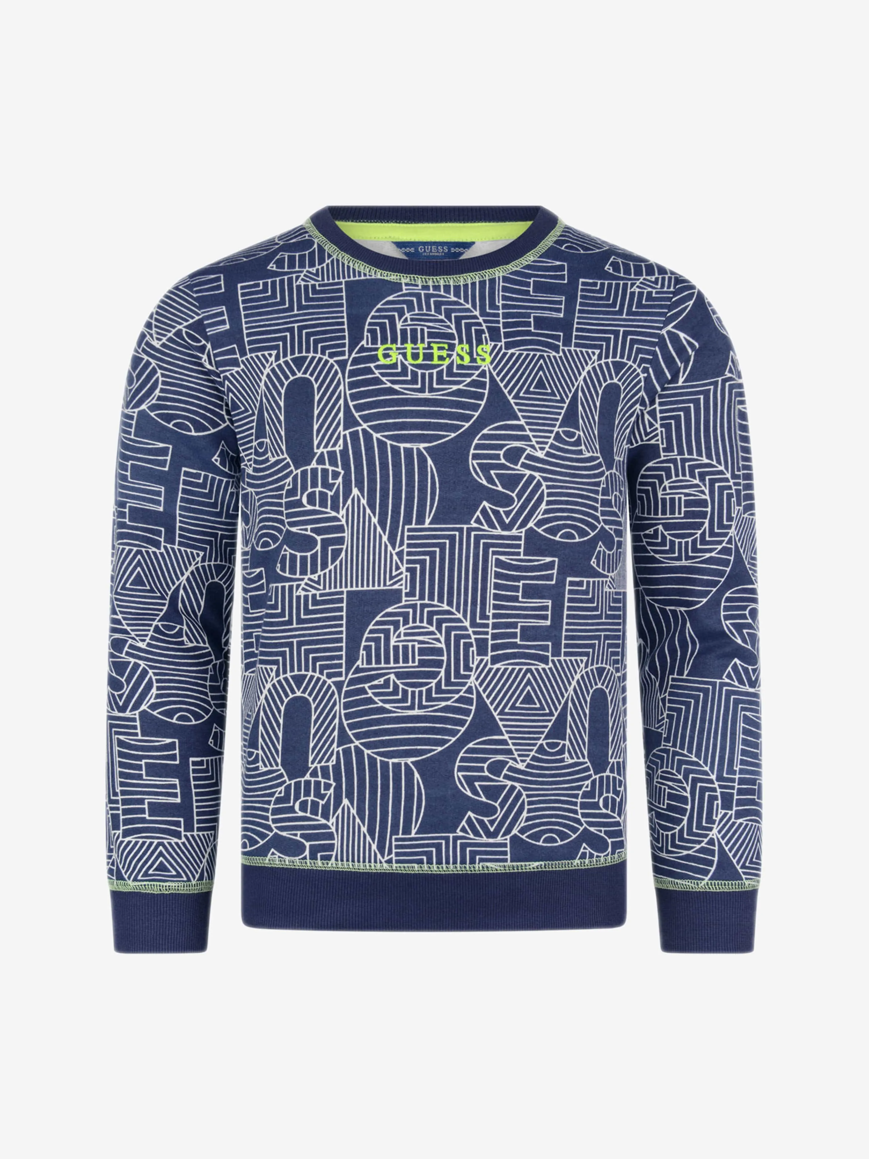 Guess Boys Sweater - Geometric Cotton Sweater