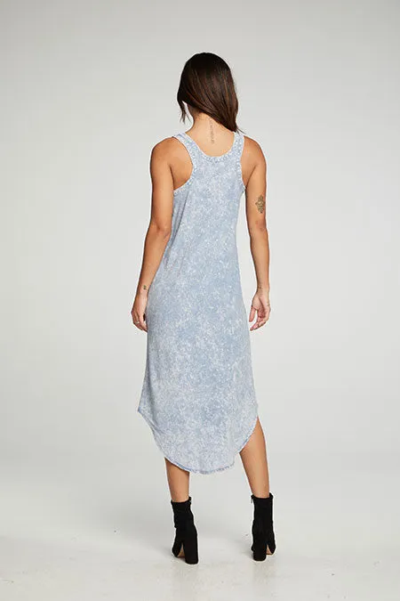 Hi Lo Shirttail Midi Racer Tank Dress