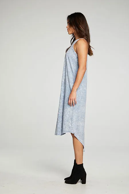 Hi Lo Shirttail Midi Racer Tank Dress