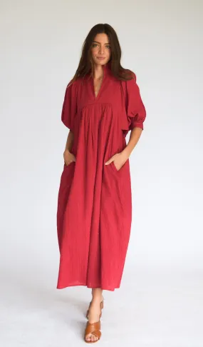 High Neck Midi Burgundy