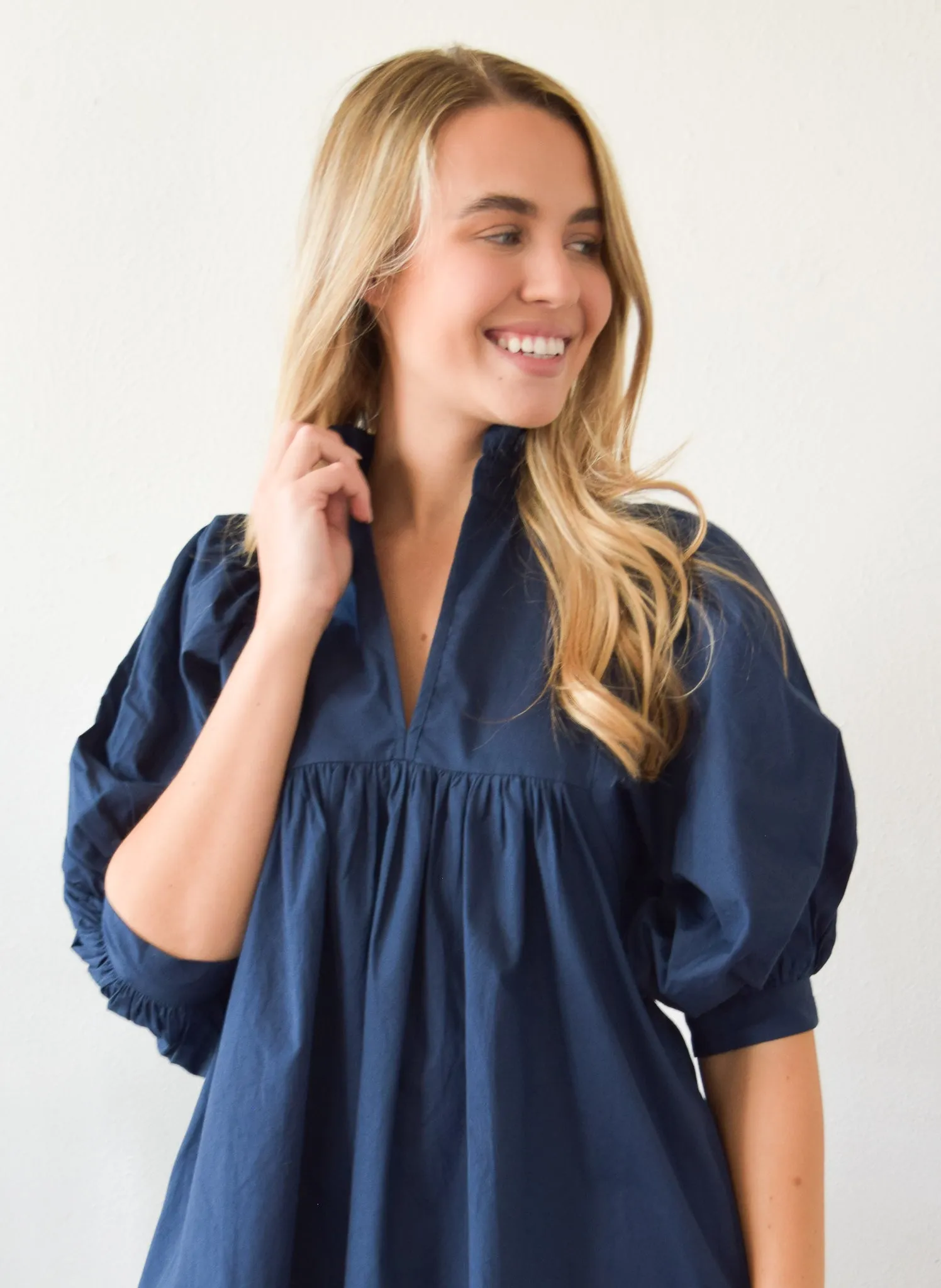 High Neck Midi Navy