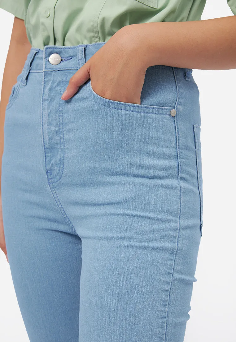 High Waist Flared Denim Pants