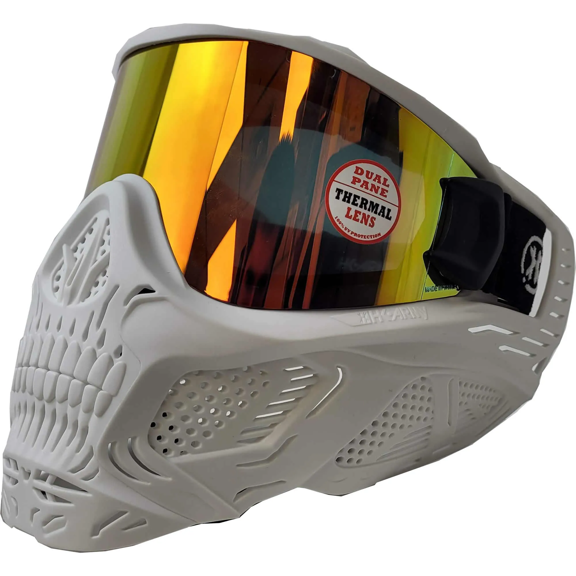 HK Army HSTL Skull Goggle - White W/ Fire Lens