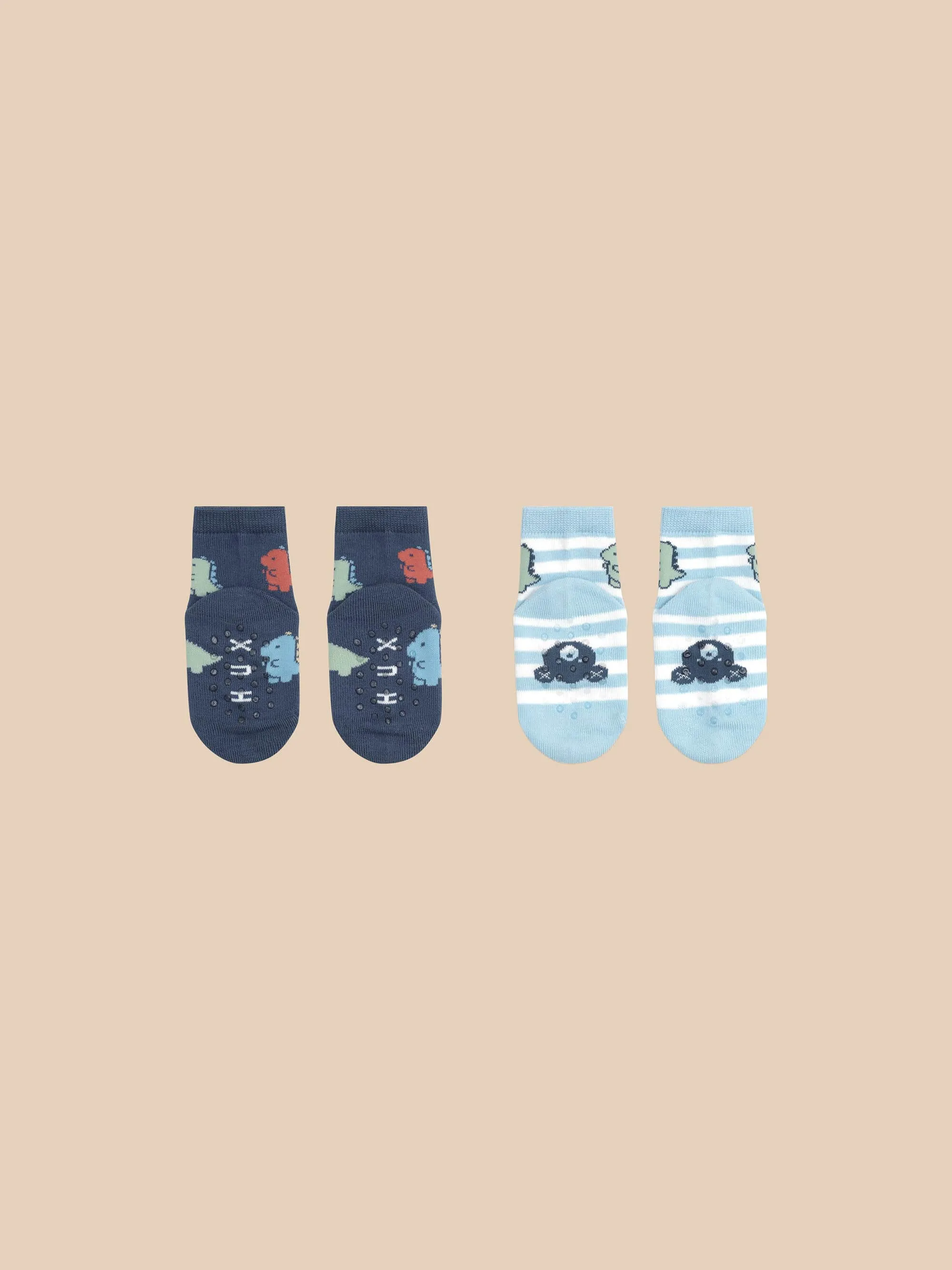 Huxbaby Dino Play 2pk Socks