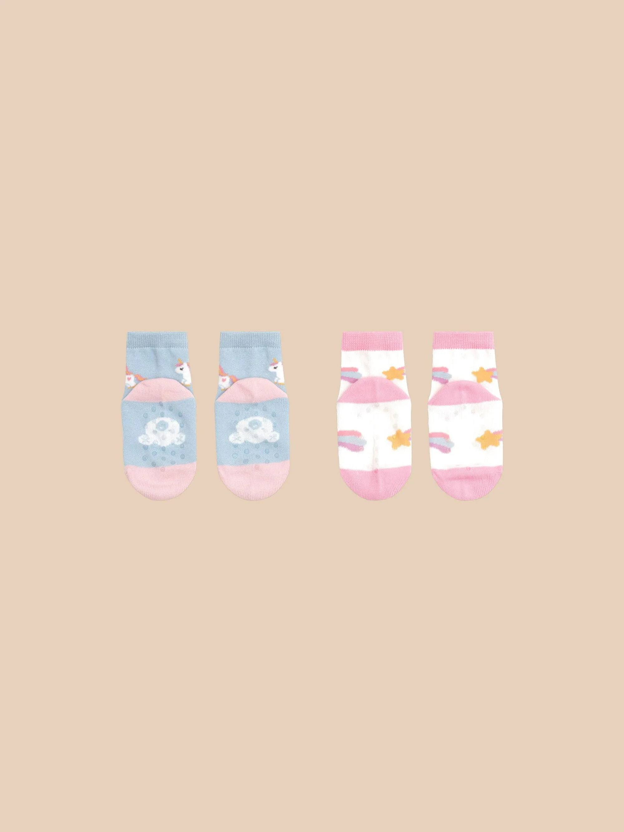 Huxbaby Rainbow Unicorn 2pk Socks