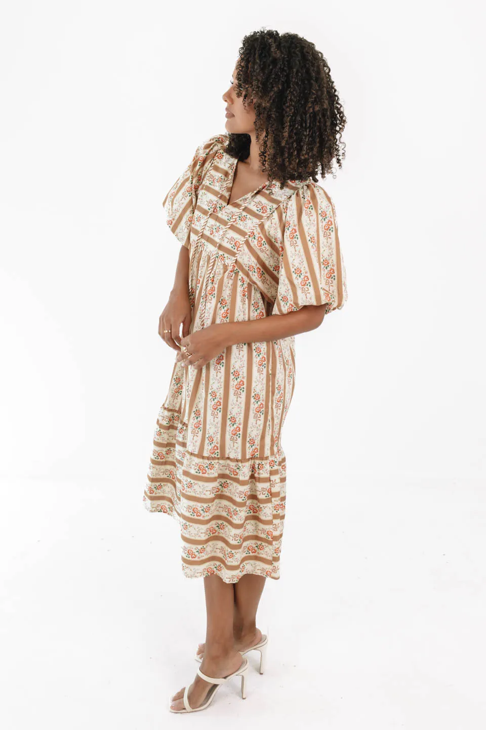 If It Happens Midi Dress - Brown