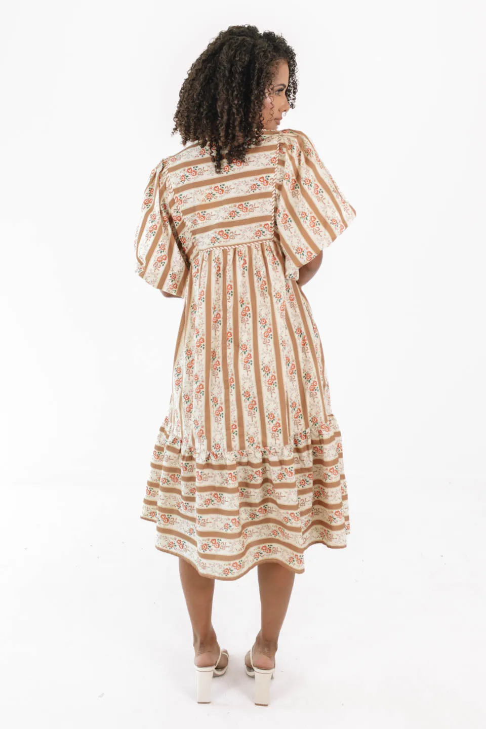 If It Happens Midi Dress - Brown