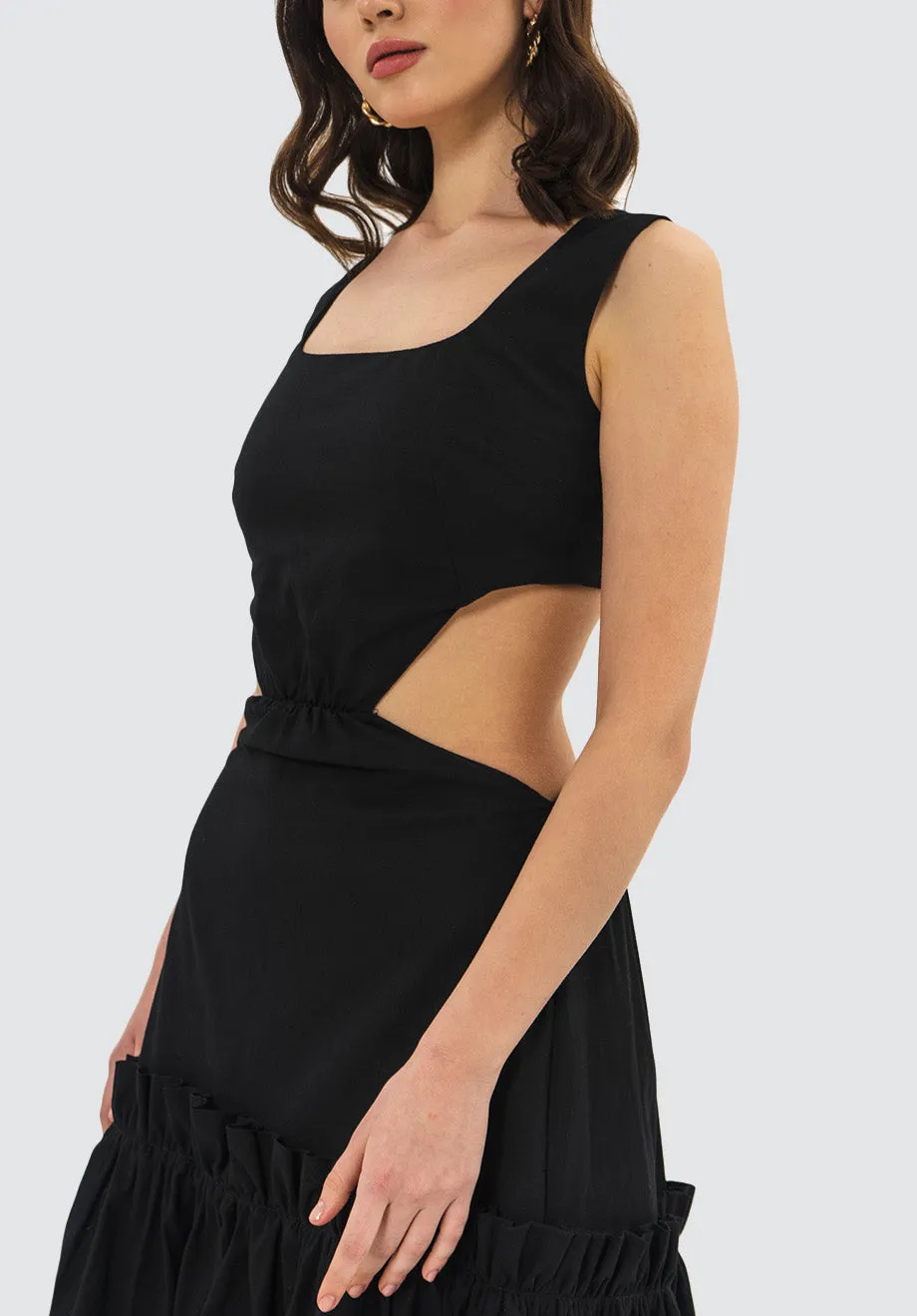 Ines Midi Dress | Black