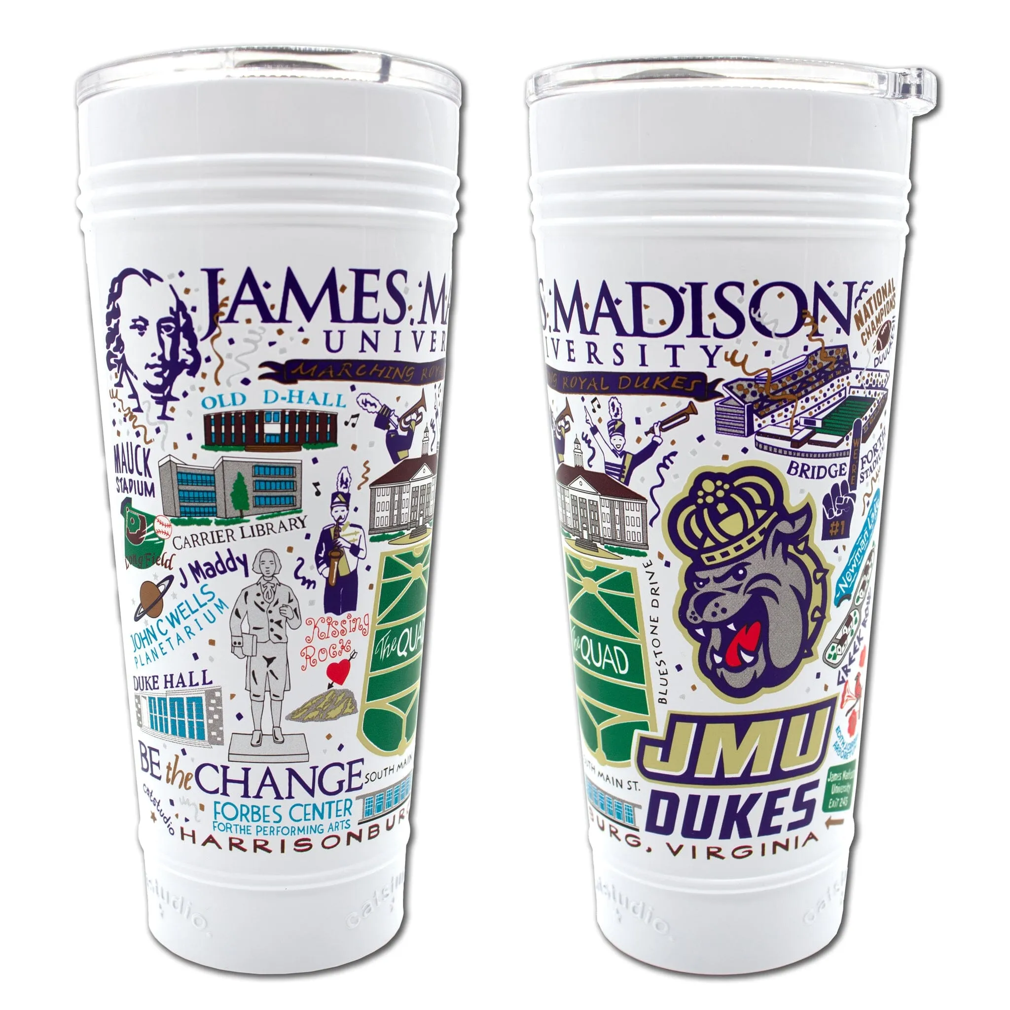 James Madison University Collegiate Thermal Tumbler in White - Limited Edition!