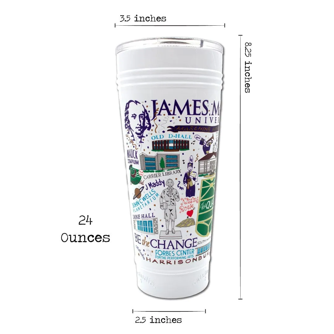 James Madison University Collegiate Thermal Tumbler in White - Limited Edition!