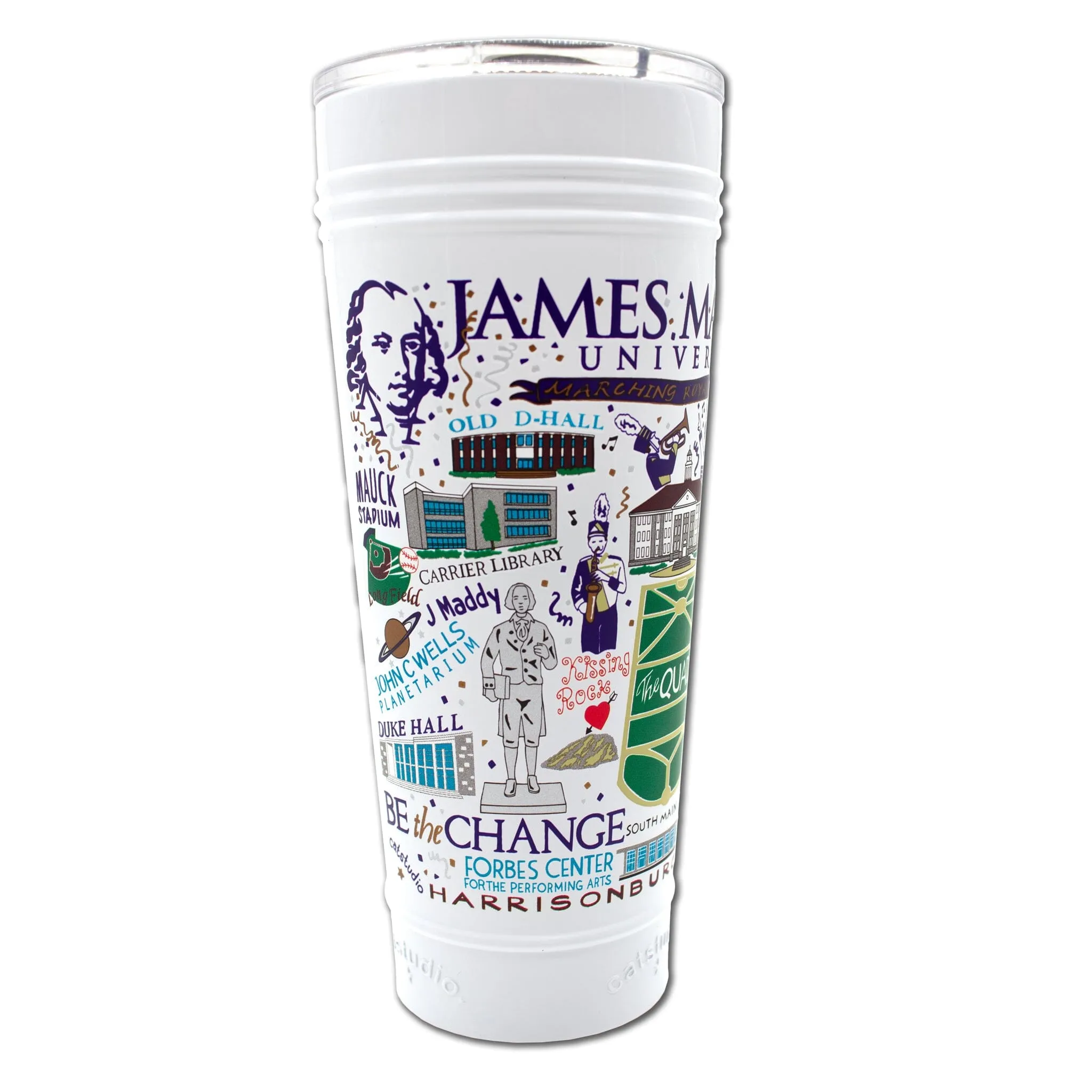 James Madison University Collegiate Thermal Tumbler in White - Limited Edition!