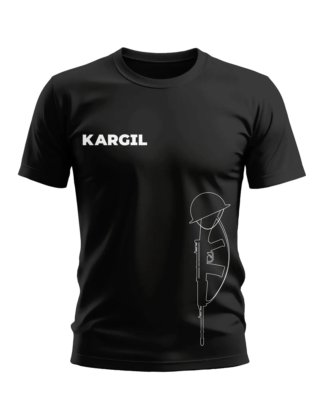 Kargil Solid Patten Soft Cotton T-shirt