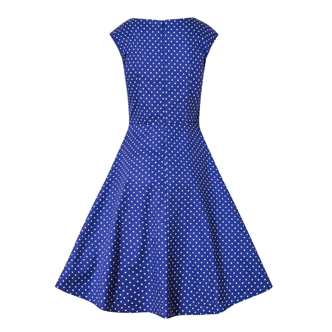 Ketty More Women Wave Point Black Polka Dots Dress-KMWD304