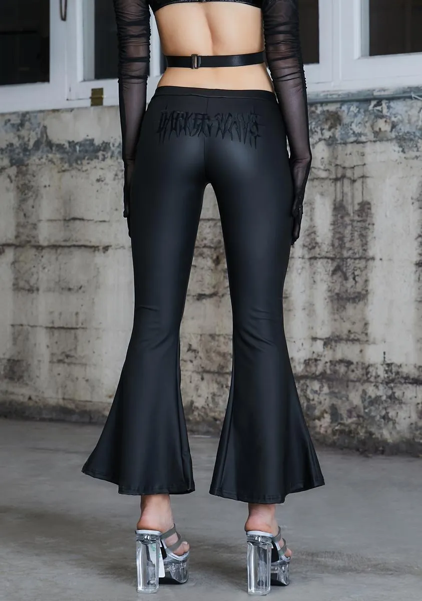 Kickdrum Matte Black Flare Pants