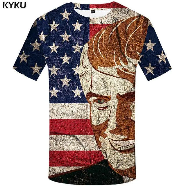 KYKU Brand Russia T-shirt Bear Shirt